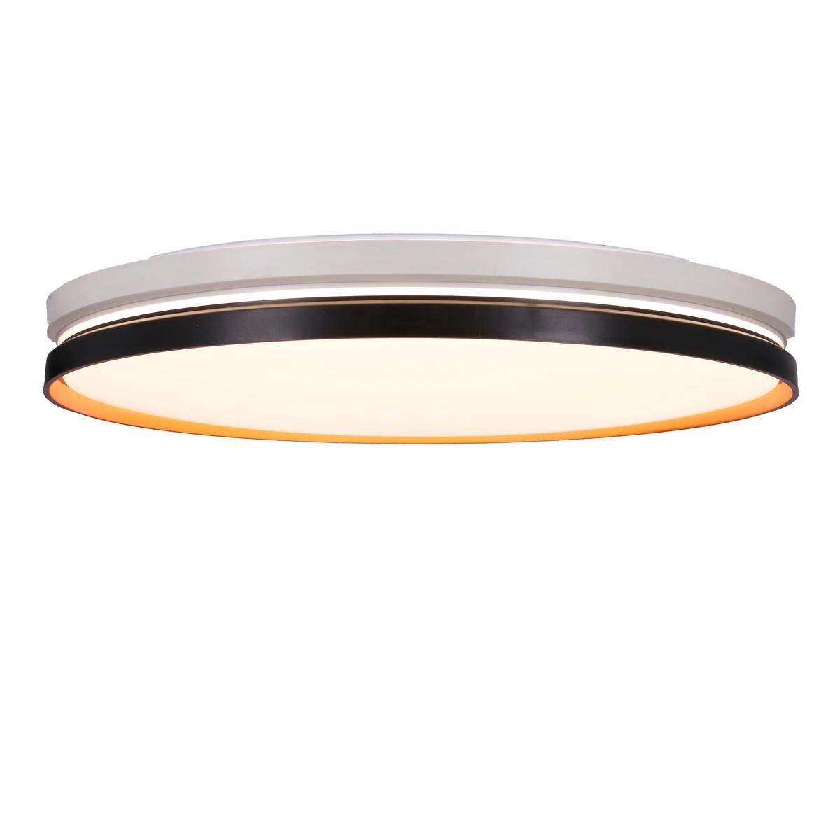 LED-Deckenleuchte Montana - Goldfarben/Schwarz, KONVENTIONELL, Kunststoff/Metall (40/40/7cm)