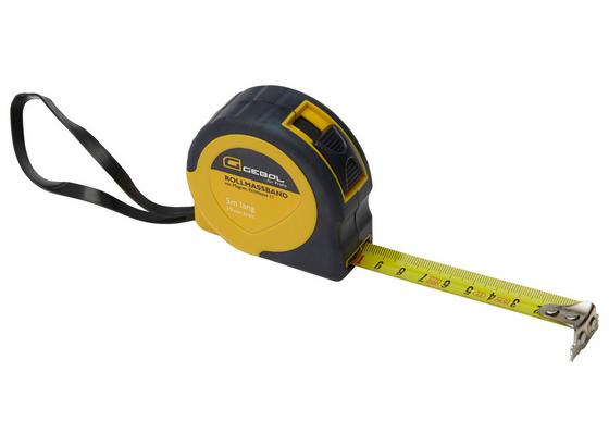 Rollmaßband 5 Meter - Dunkelgrau/Gelb, KONVENTIONELL, Kunststoff/Metall (5000cm) - Gebol Rollmaßband 5 Meter - Dunkelgrau/Gelb, KONVENTIONELL, Kunststoff/Metall (5000cm) - Gebol