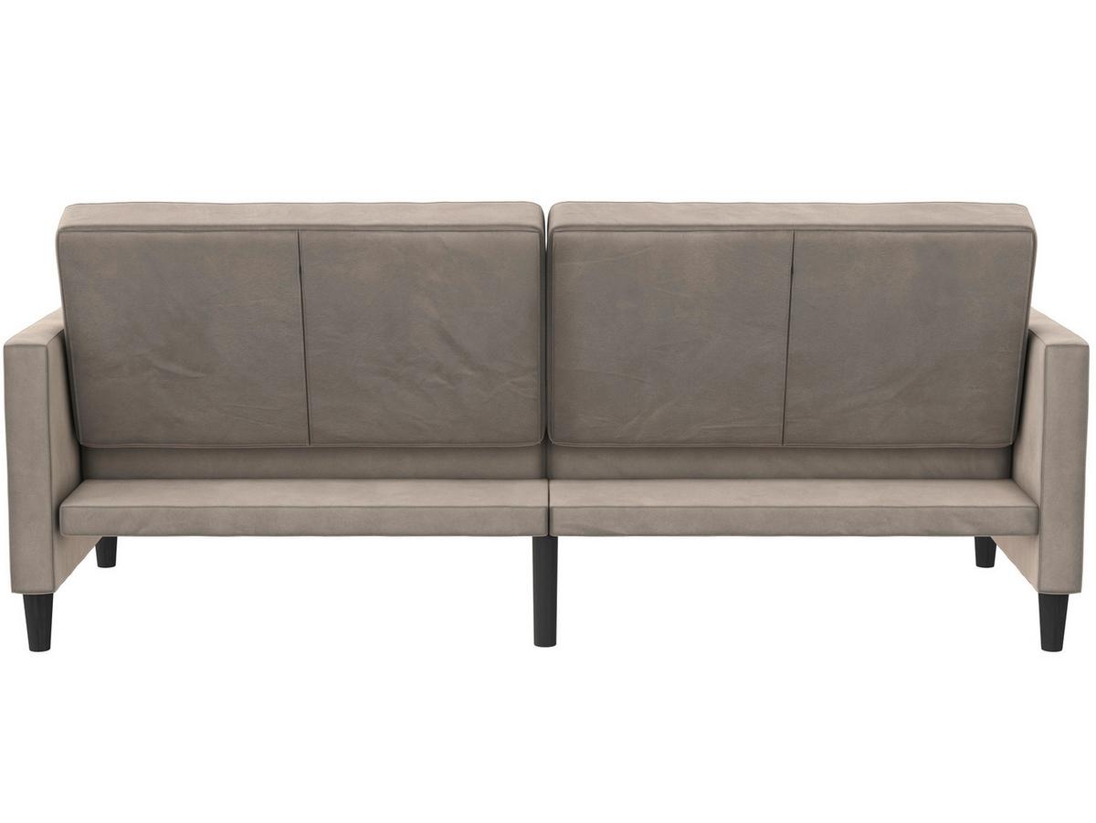 Schlafsofa Palermo Taupe, mit Schlaffunktion - Taupe/Schwarz, Basics, Textil (207/86/86cm) - Livetastic