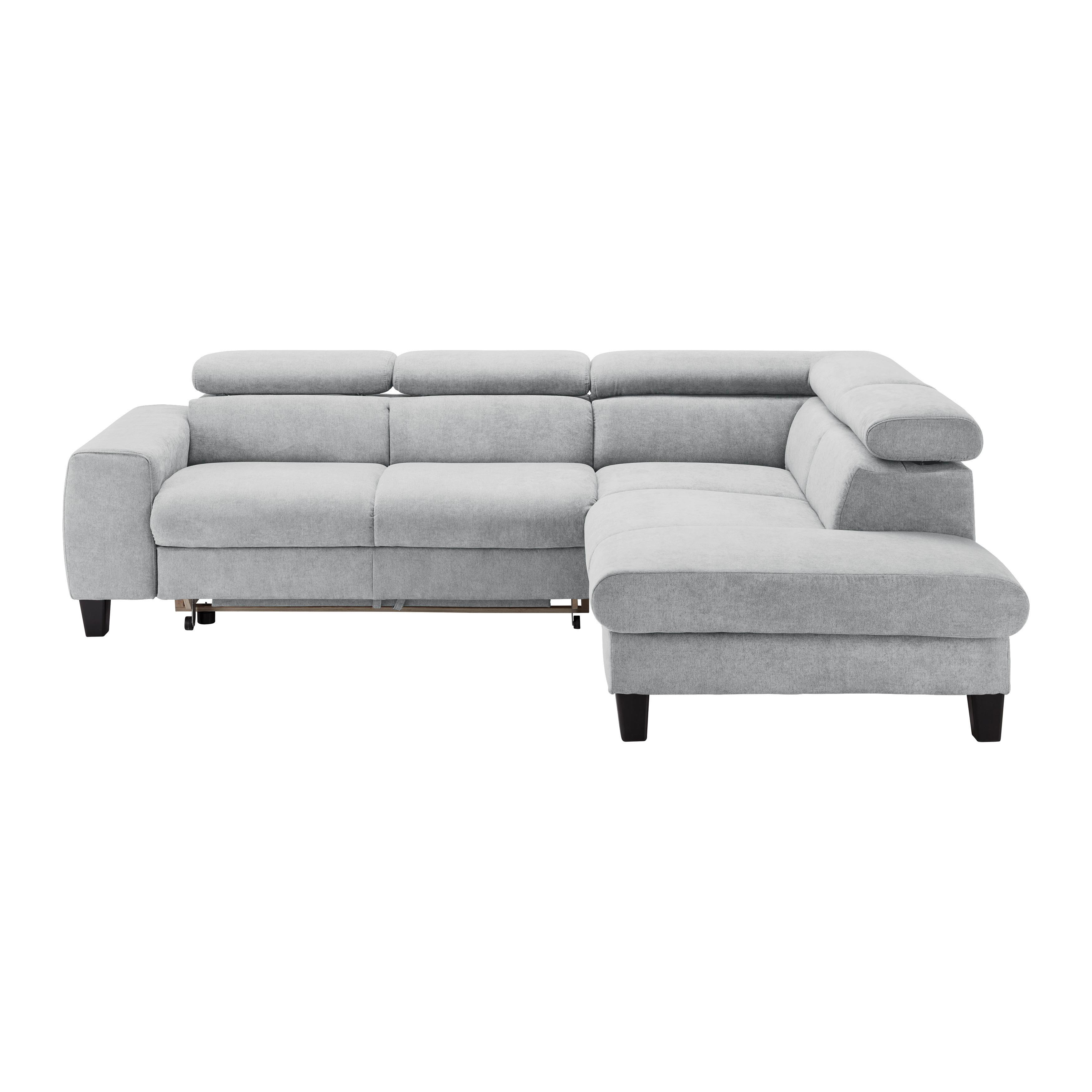 Sedacia súprava Malibu svetlosivá - svetlosivá, Modern, drevo/textil (249/88/207cm) - Bessagi Home