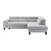 Sedacia súprava Malibu svetlosivá - svetlosivá, Modern, drevo/textil (249/88/207cm) - Bessagi Home