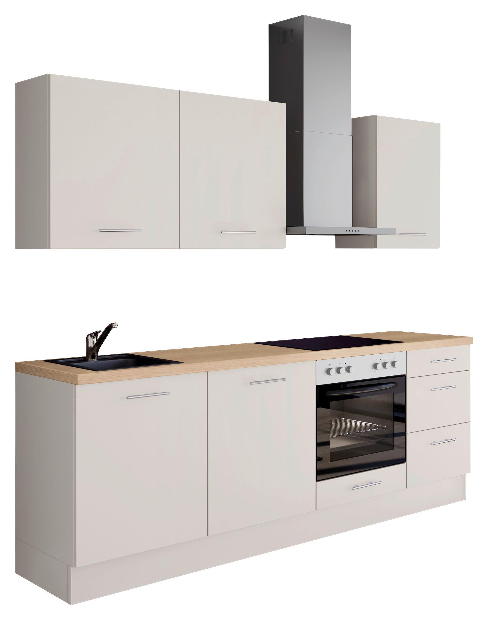 Küchenblock Ip3150 - Eichefarben/Magnolie, Design, Holzwerkstoff (230cm) - Impuls