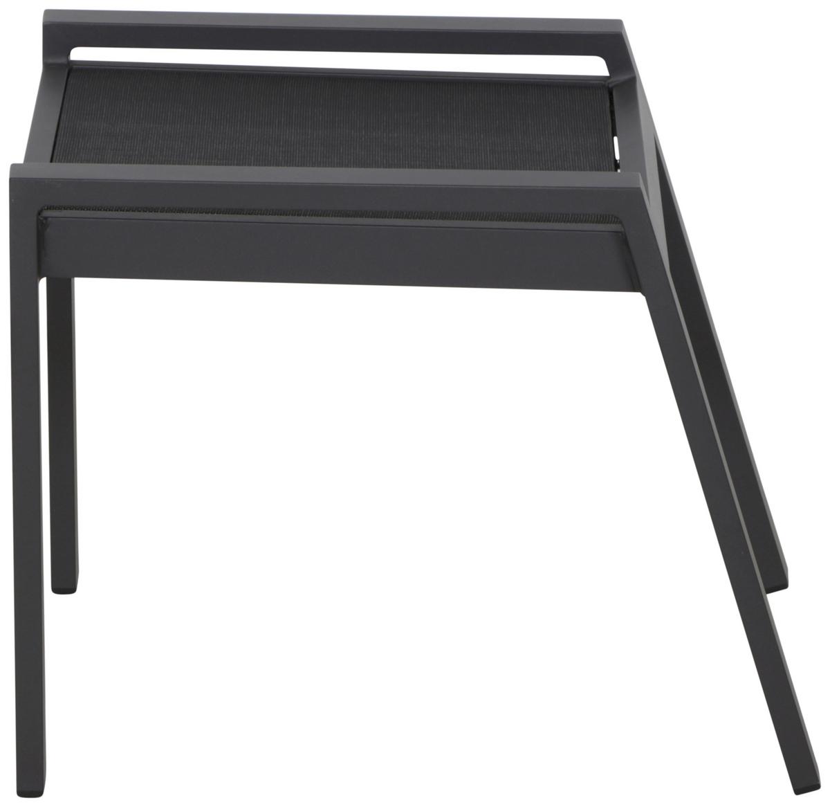 Gartenhocker Metall/Kunststoff Anthrazit Stapelbar/Wetterfest - Anthrazit, MODERN, Kunststoff/Metall (58/46,5/50cm) - Siena Garden