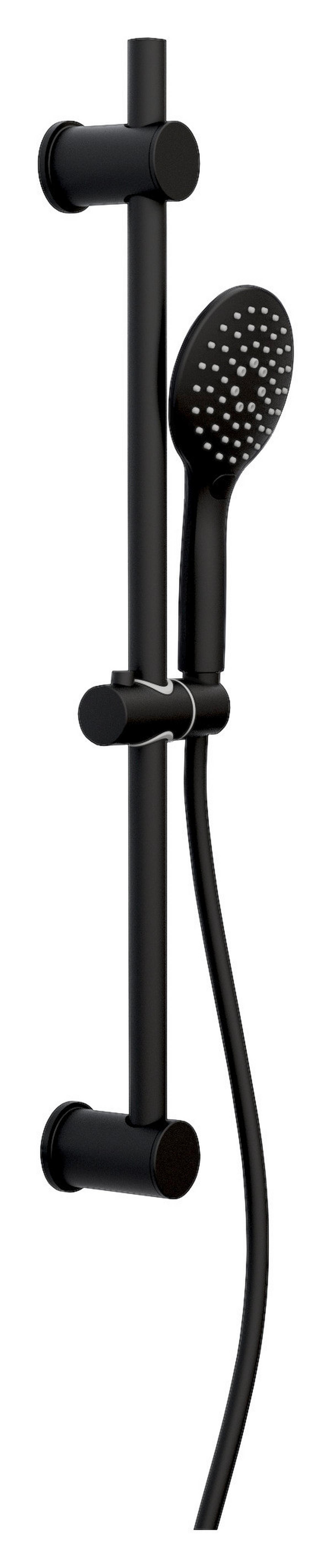 Sprchová sada RAVEN čierna - čierna, Modern, plast (12,5/70/14cm) - Mömax