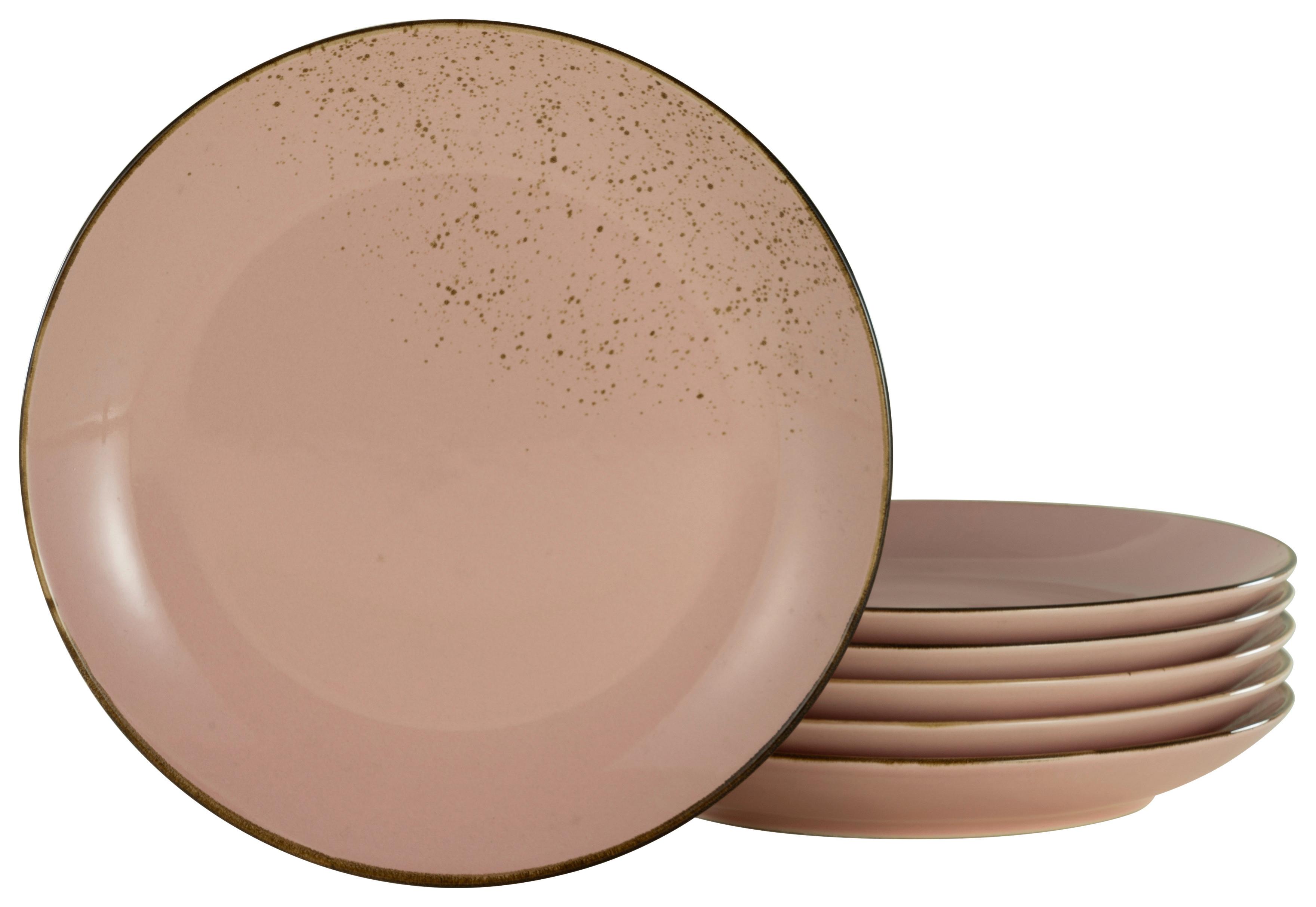 Speisetellerset Nature Collection 6--Teilig - Hellrosa, Trend, Keramik (27cm) - Creatable