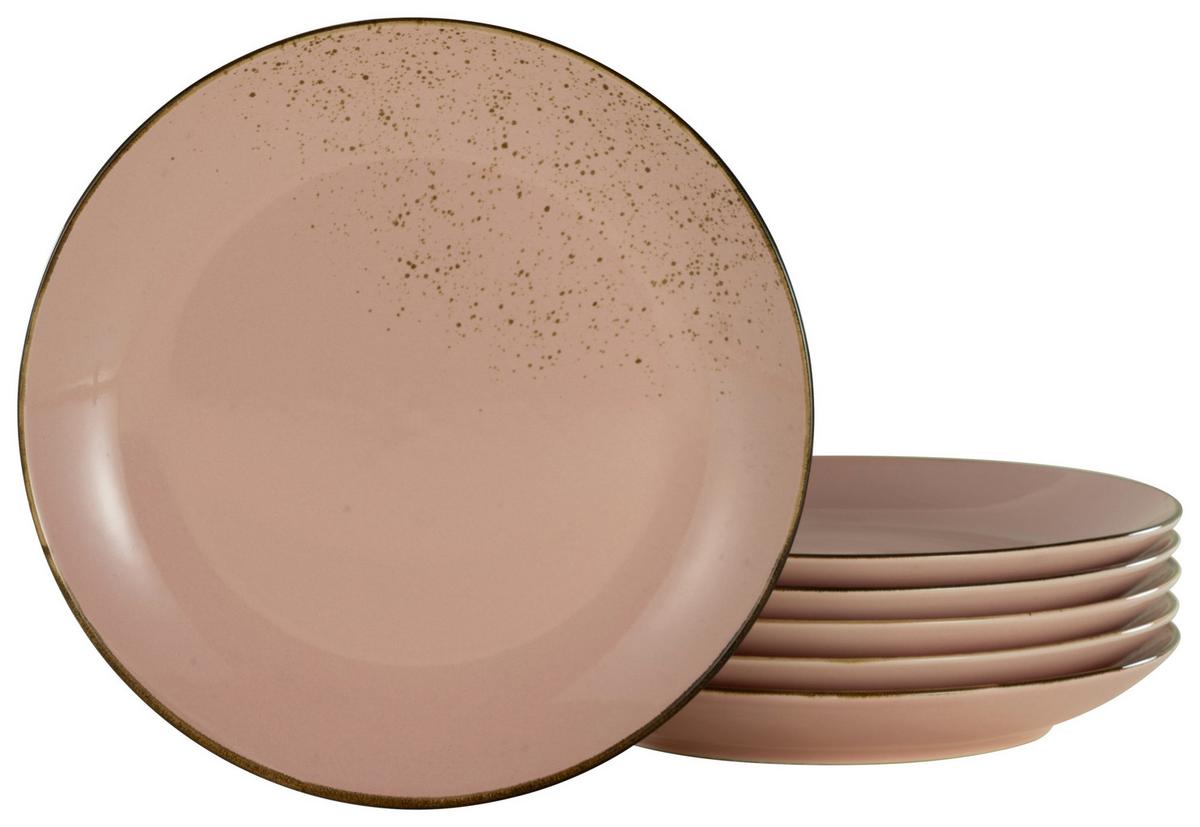 Speisetellerset Nature Collection 6--Teilig - Hellrosa, Trend, Keramik (27cm) - Creatable