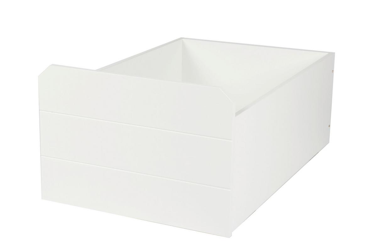 BETTSCHUBKASTEN Weiß B: 58cm - Weiß, Design, Holzwerkstoff (58/40/90cm) - Livetastic