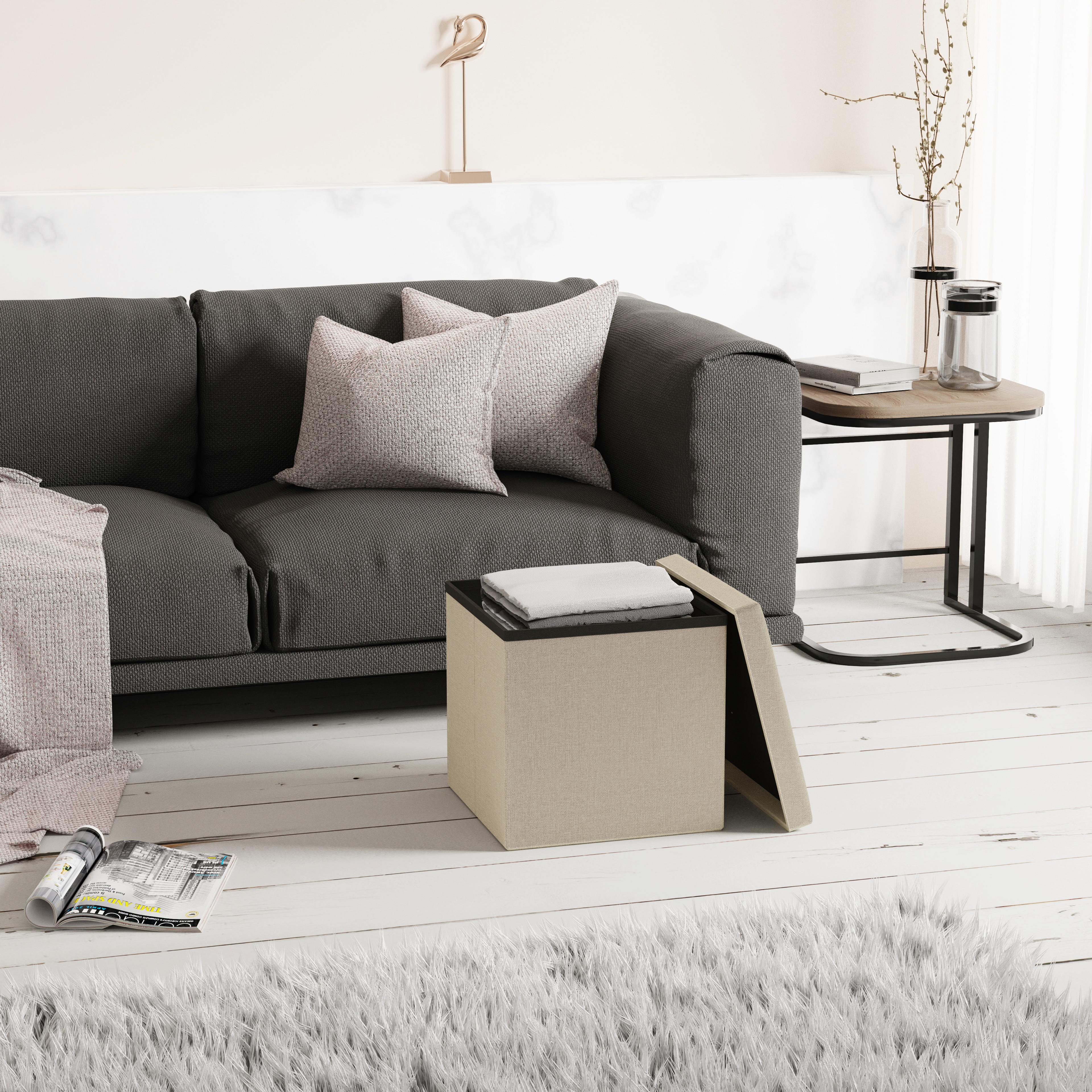 Sitzbox Boxas Creme B: 38 cm - Creme, Basics, Holzwerkstoff/Kunststoff (38/38/38cm) - MID.YOU