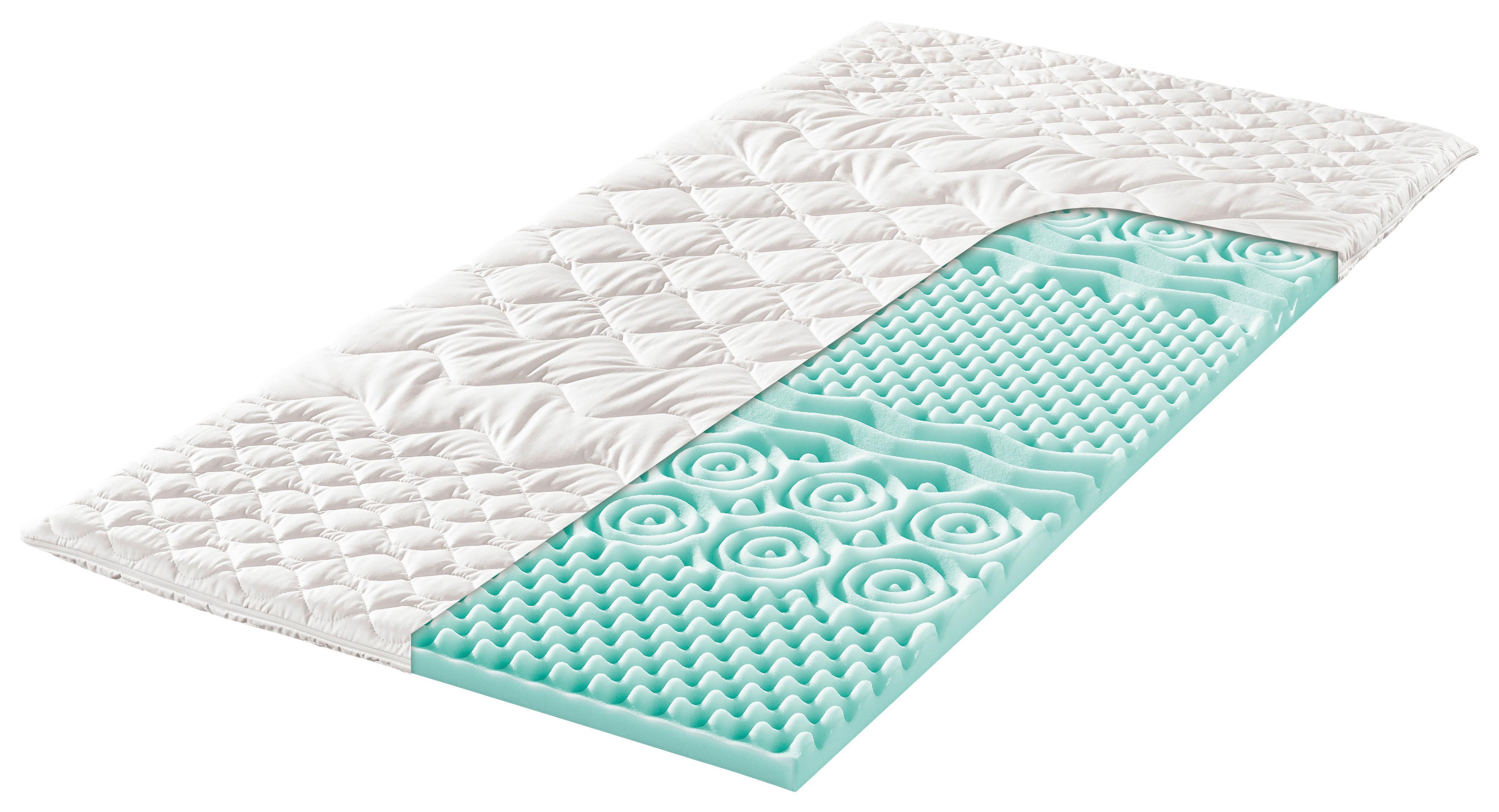 Topper Softly Komfort Polyurethanschaumkern 7 Zonen - Weiß, Basics, Textil (160/200cm) - FAN