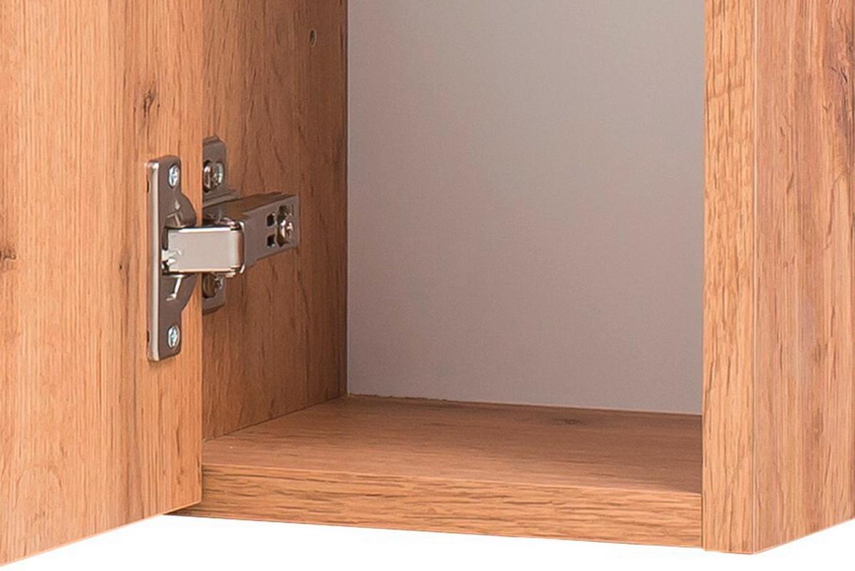 Spiegelschrank Chester + LED Beleuchtung 3 Türen +Steckdose - Eiche Wotan, MODERN, Glas/Holzwerkstoff (60/67,5/20cm) - Held
