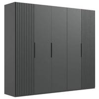 Drehtürenschrank Andorra Graphitfarben B: 250 Cm - Graphitfarben, MODERN, Holzwerkstoff (250/216/58cm) - MID.YOU