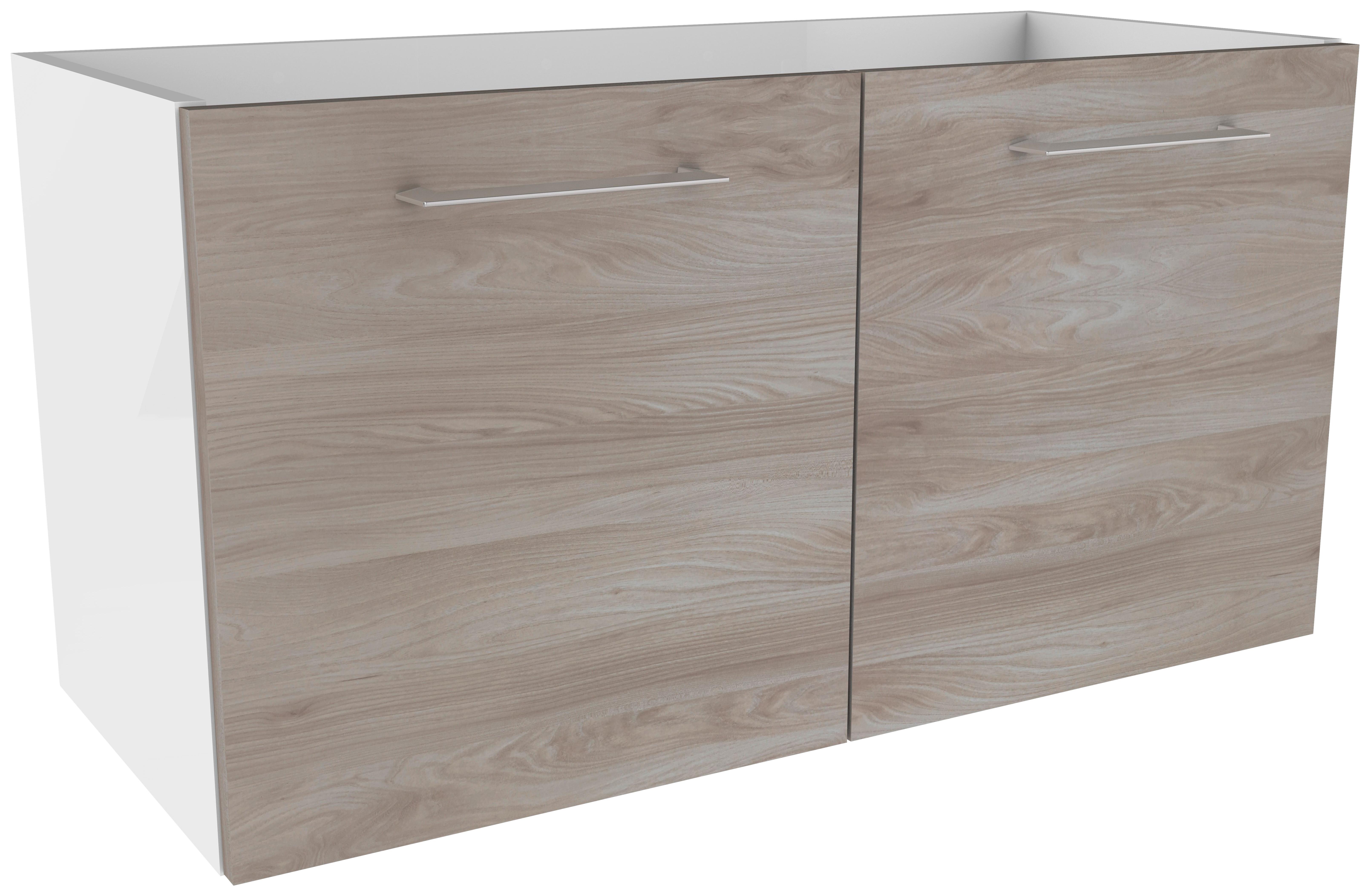 Waschbecken mit Unterschrank Lima B: 80 cm - Eschefarben/Weiß, MODERN, Holzwerkstoff (80/42/35cm) - MID.YOU