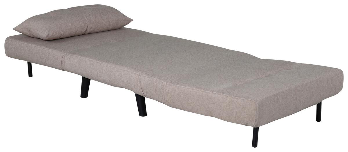 Schlafsessel Vicky - Beige/Schwarz, Design, Textil/Metall (70/88/80cm) - Livetastic
