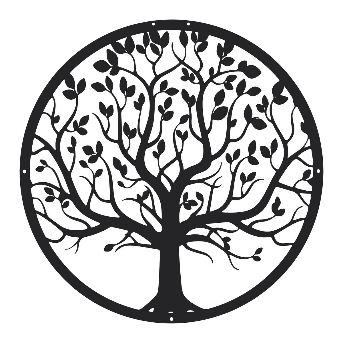 DEKORACE NA ZEĎ TREE - černá, Konvenční, kov (40cm) - Modern Living