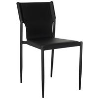 Besucherstuhl Ellon V Schwarz B: 44 cm - Schwarz, MODERN, Leder/Metall (44/82/52cm) - MID.YOU