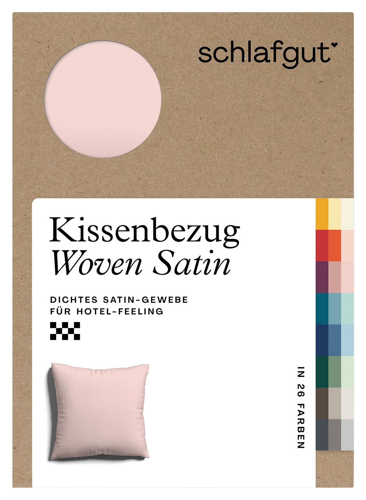 Kissenhülle Woven Satin - Hellrosa, Basics, Textil (40/40cm) - Schlafgut