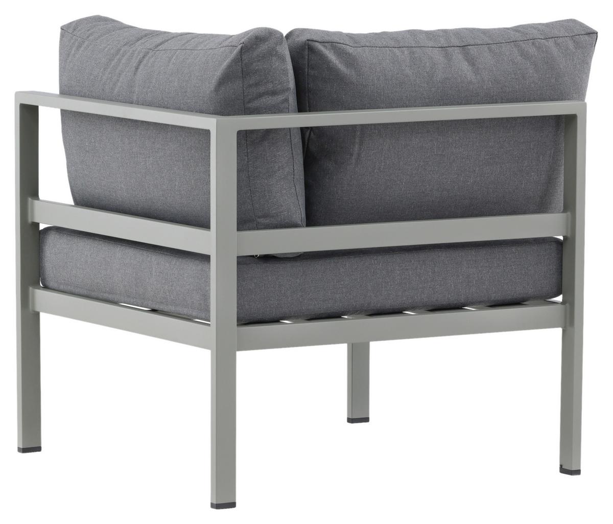 Loungeeckteil Copacabana - Pastellgrün/Grau, KONVENTIONELL, Metall (74/65/74cm) - Gardenson