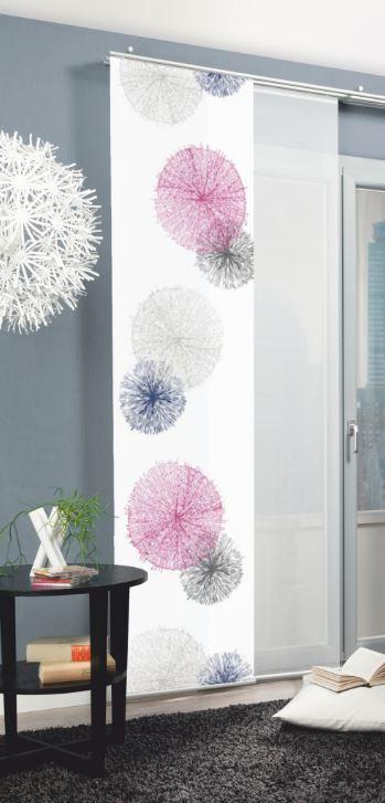 Flächenvorhang Rawlins B: 60 Cm, Flieder/weiß - Flieder, Basics, Textil (60/245cm)