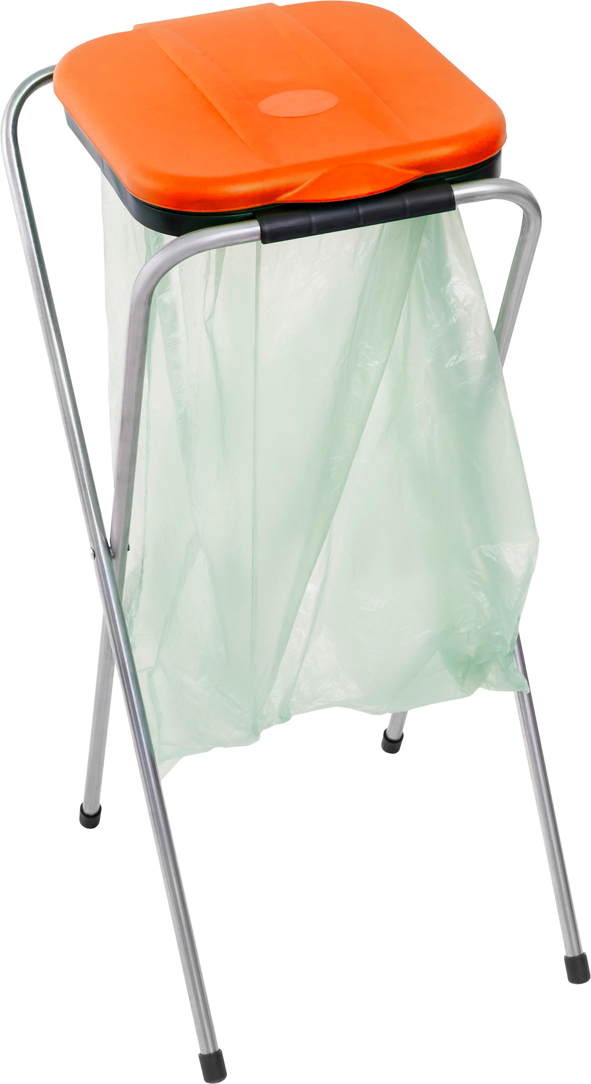 Müllsackständer Easy Fix 1 ca. 42/36/78cm - Orange/Grün, Kunststoff/Metall (42/36/78cm)
