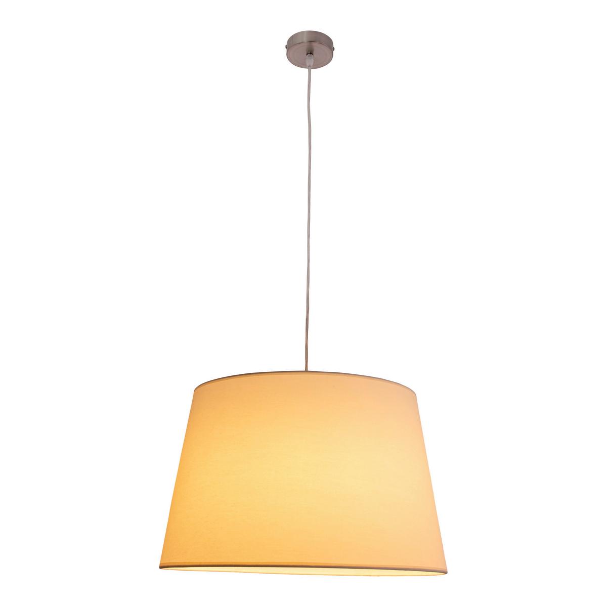 Pendelleuchte BOLOGNA - Beige, Basics, Kunststoff/Textil (45/128cm) - Näve