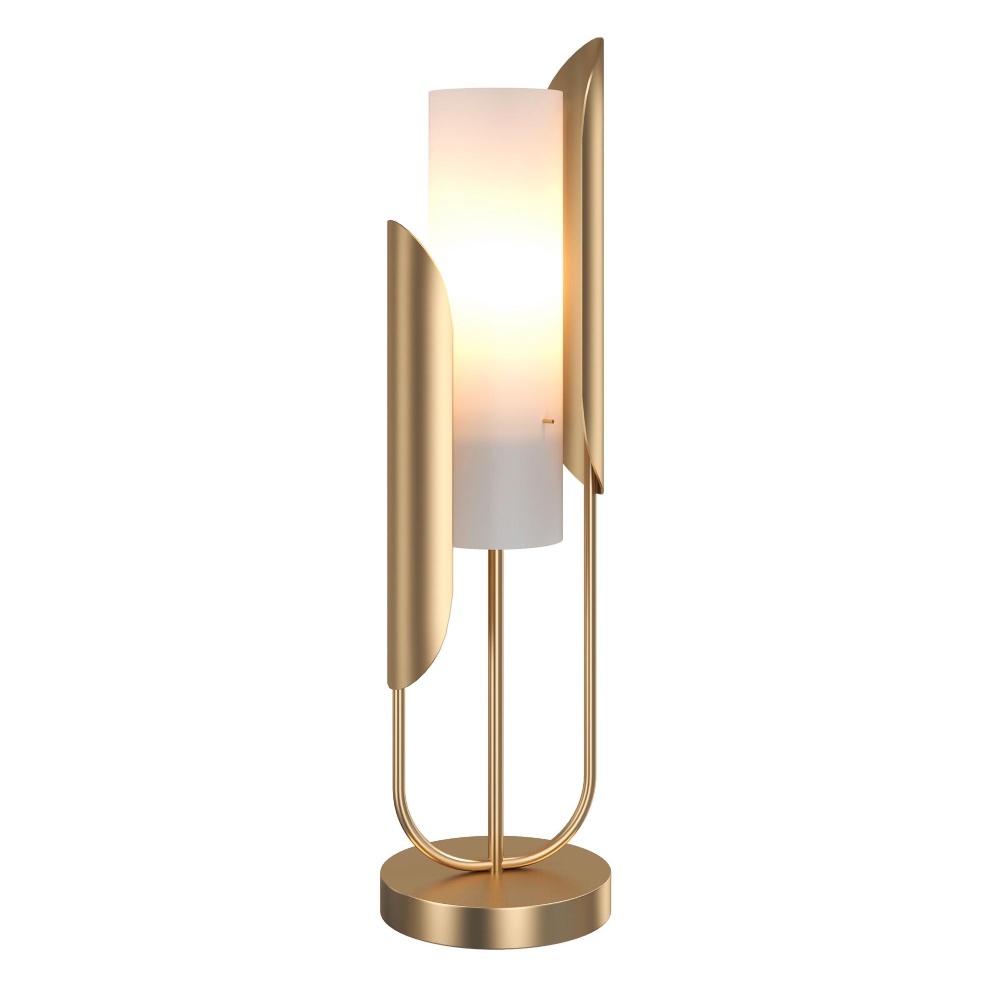 Tischleuchte Сipresso - Goldfarben/Weiß, Trend, Glas/Metall (20/75.3cm) - MAYTONI
