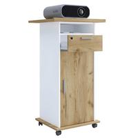 Stehpult Melta Weiß/Eiche Dekor L:60 cm - Honigeiche/Weiß, Design, Holzwerkstoff (60/50/108,3cm) - MID.YOU