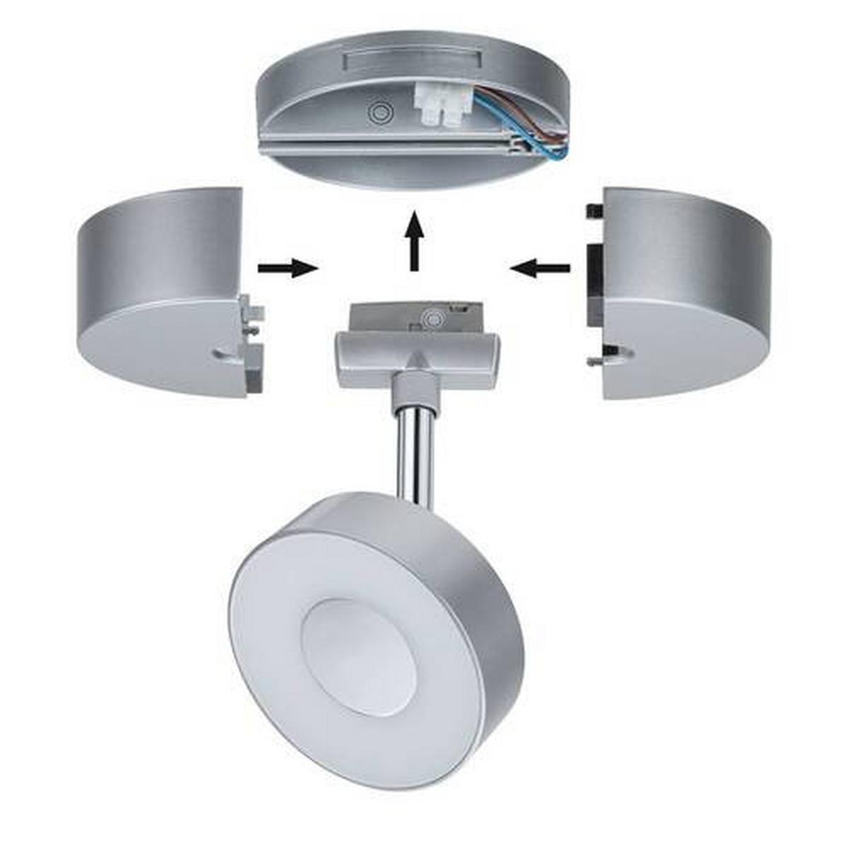 Schienensystem Urail Strahler Aufhängung 96820, Chromfarben - Chromfarben, Basics, Kunststoff (10/3,55cm) - Paulmann