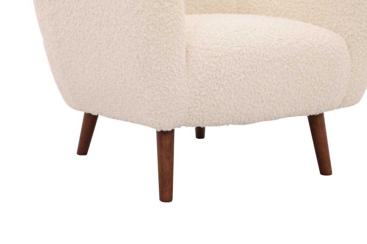 Sesselset Savoy Weiß B: 90 cm - Kastanienfarben/Weiß, Design, Holz/Textil (90/98/88cm) - Livetastic