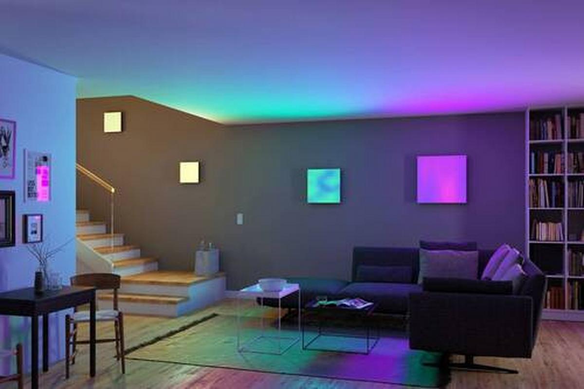 LED-Paneel L: 29,5 cm dimmbar - Weiß, Basics, Metall (29,5/29,5cm) - Paulmann