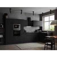 Eckküche Oliver Dunkelgrau S: 370x172cm - Dunkelgrau/Grau, Design, Holzwerkstoff (370/172cm) - Respekta