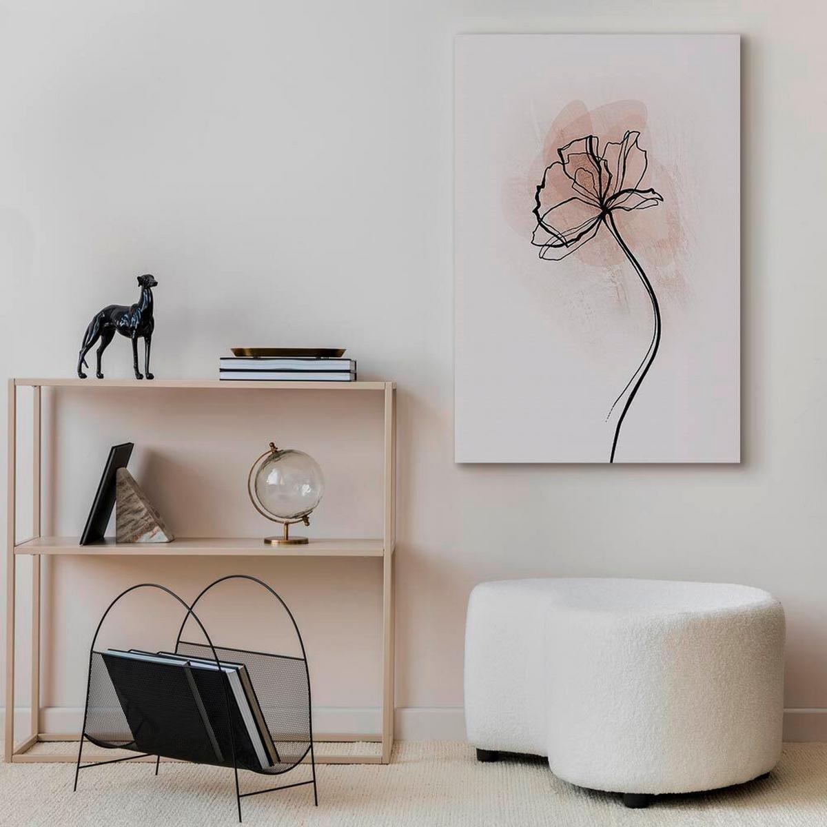 Leinwandbild Weiß Beige B: 40 cm - Beige/Weiß, Basics, Holzwerkstoff/Textil (40/60/1.2cm) - artgeist