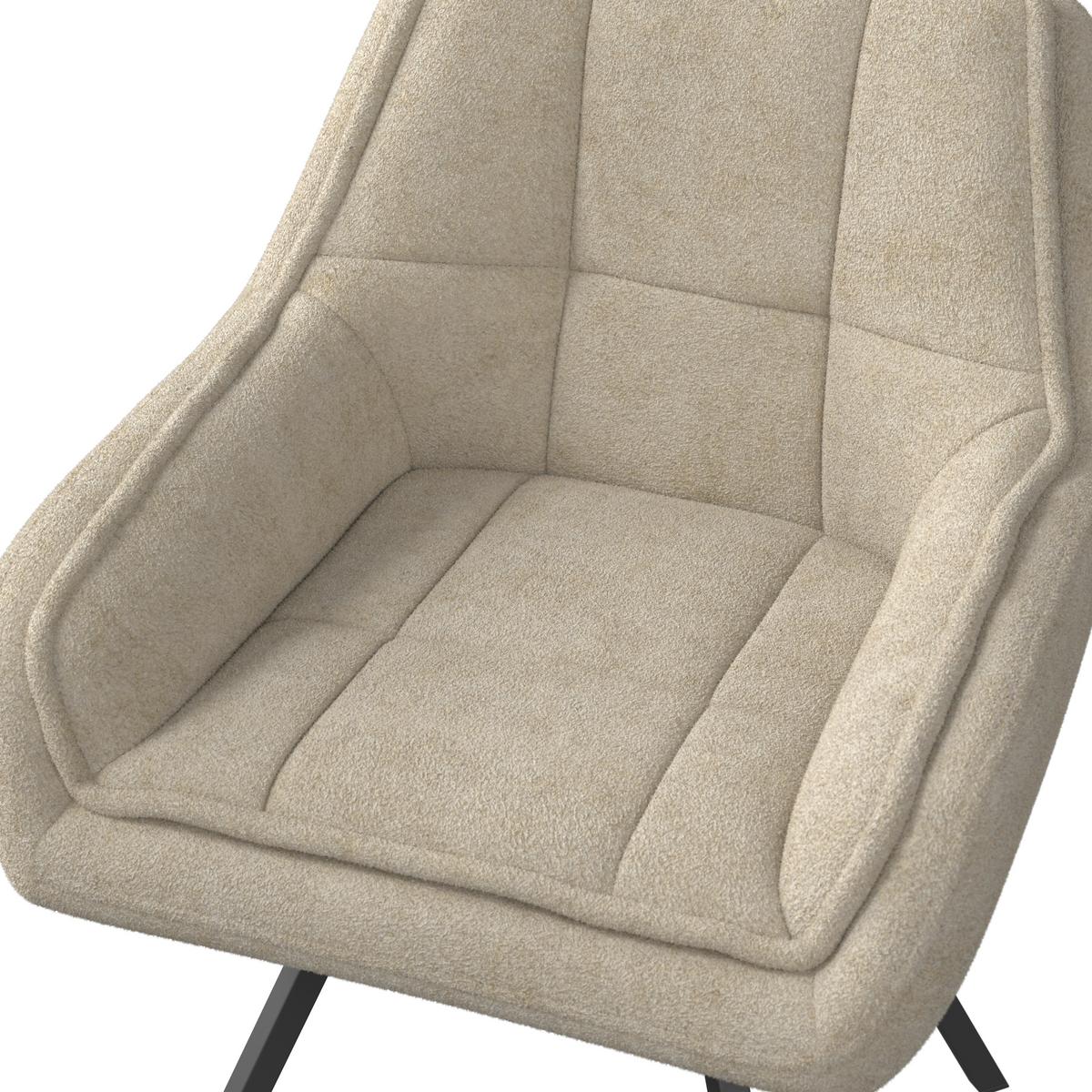 ŽIDLE S PODRUČKAMI BILLY - černá/krémová, Moderní, kov/dřevo (64/87/64cm) - Bessagi Home