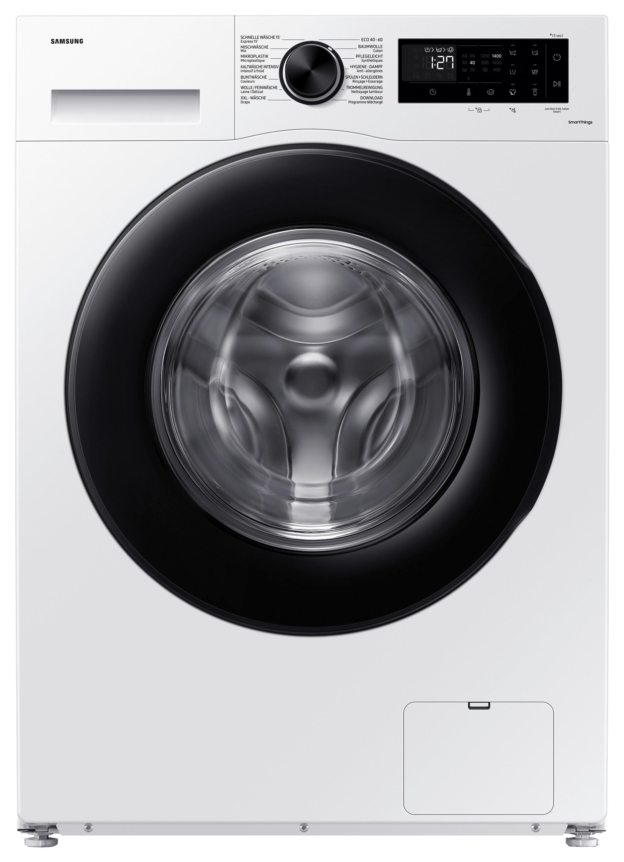 Waschmaschine Ww90cgc04aaeeg - Schwarz/Weiß, Basics, Glas/Kunststoff (60/85/55cm) - Samsung