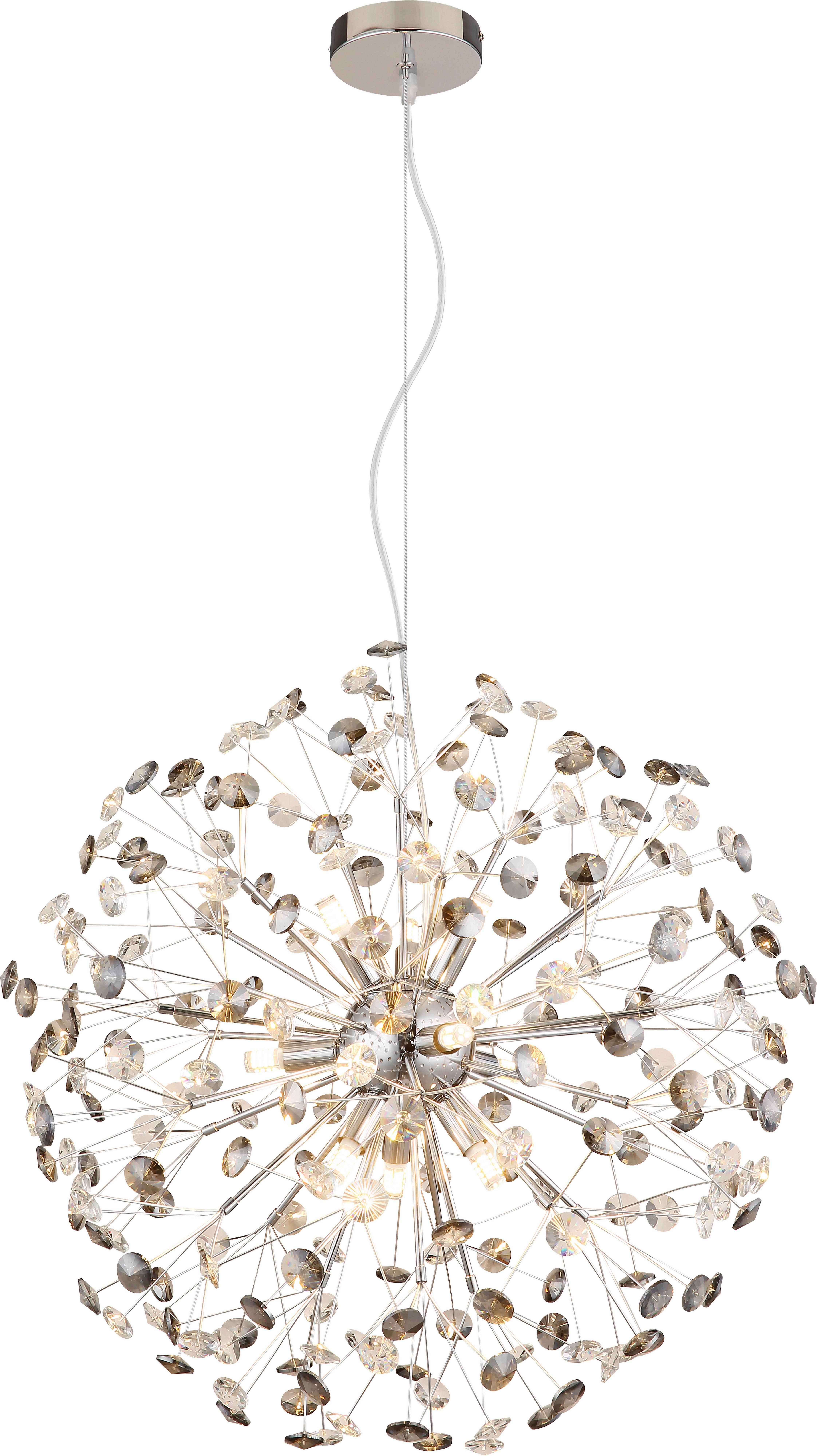 LED-DECKENLEUCHTE CEYLIN - Klar/Chromfarben, Basics, Glas/Metall (60/60/150cm)