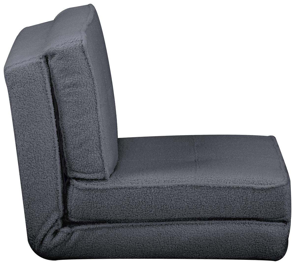Schlafsofa Luc Grau 74x61,5x80 cm - Grau, MODERN, Textil (74/61,5/80cm) - MID.YOU