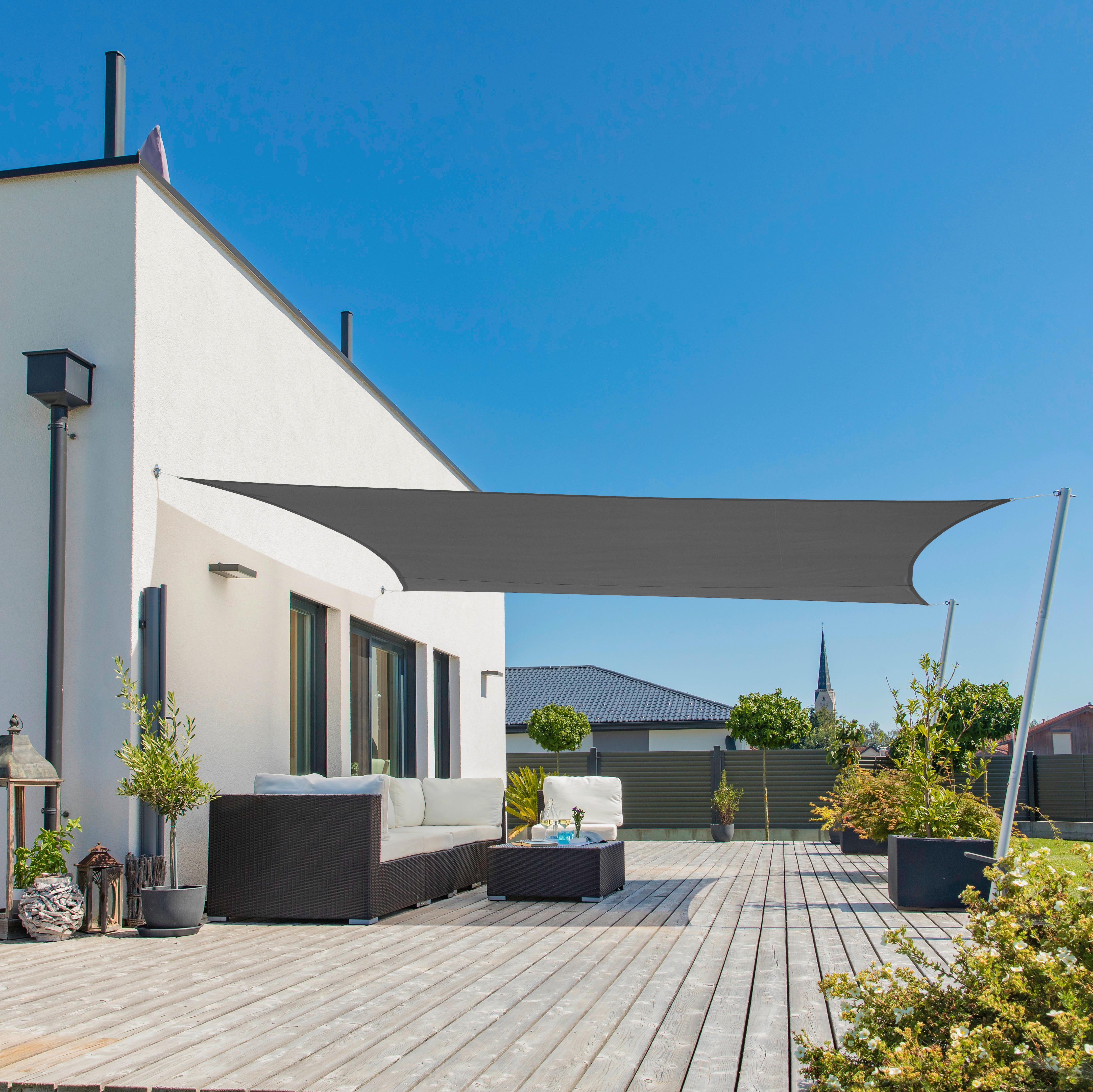 Sonnensegel Rechteck 3x4 M - Anthrazit, Basics (300/400cm)