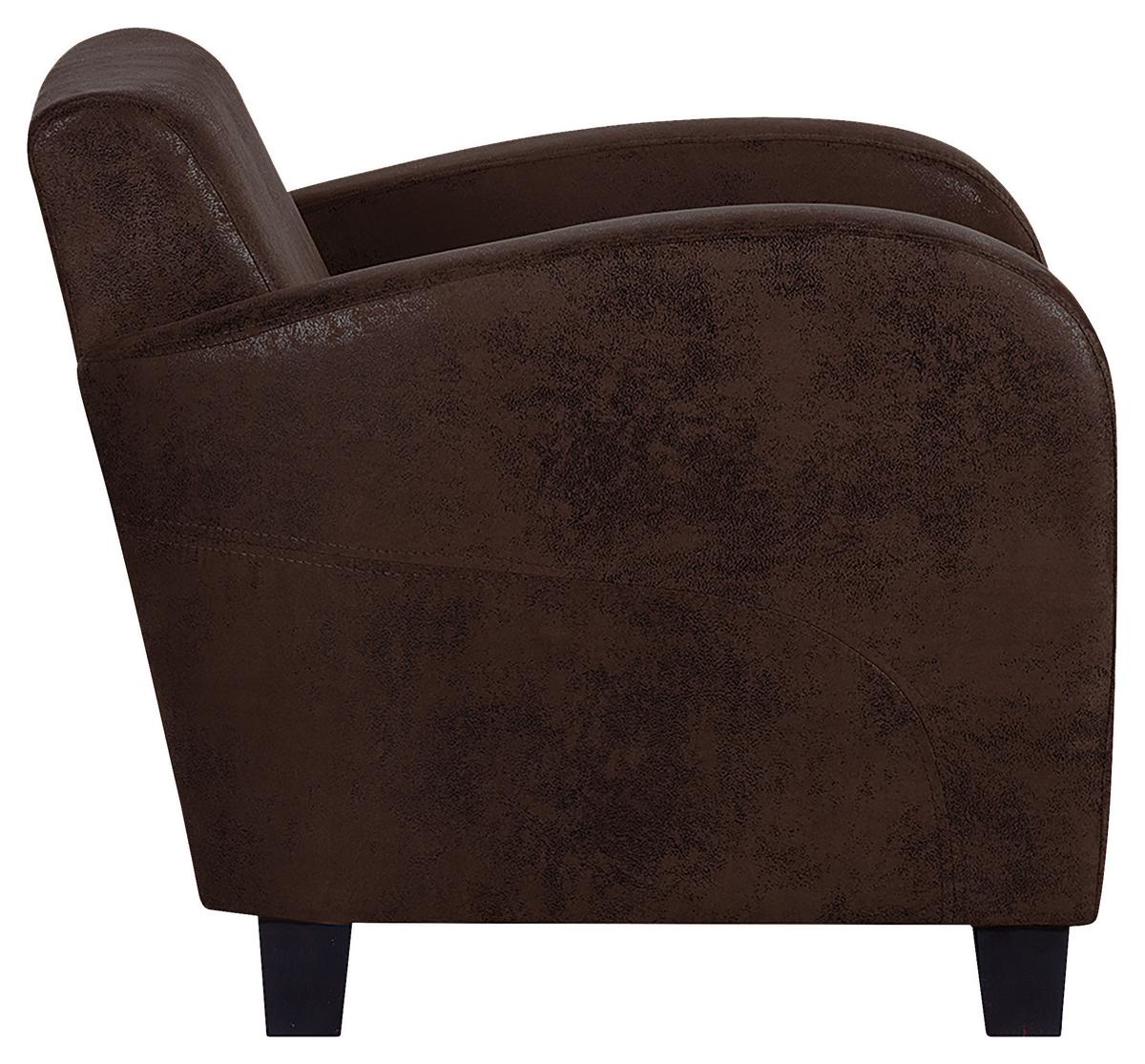 Sessel Antis Dunkelbraun B: 92 cm - Dunkelbraun, Design, Textil (92/80/89cm) - Livetastic