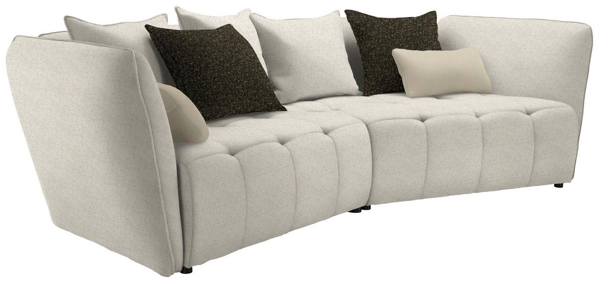 Boxspringová pohovka SOFI, béžová, tmavě zelená - černá/tmavě zelená, Moderní, textil (294/93/152cm) - Premium Living