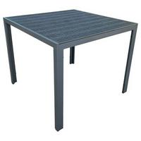 Gartentisch Milano Metall/ Kunststoff L: 90 cm - Dunkelgrau/Schwarz, MODERN, Kunststoff/Metall (90/74/90cm) - Beldano