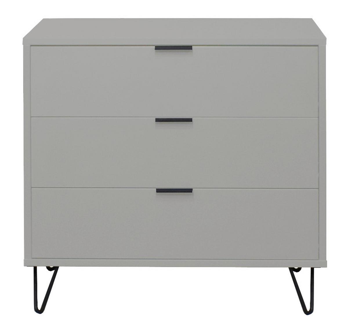 Komoda s 3 zásuvkami Bounty, sivá - šedá/antracitová, Moderní (81/67/45cm) - Premium Living