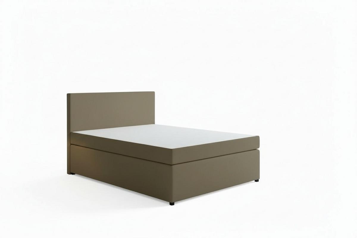 Boxspringbett Togo 140 140x200 Sandfarben - Sandfarben/Schwarz, MODERN, Holzwerkstoff/Textil (140/200cm) - MID.YOU