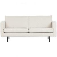 2,5-Sitzer Rodeo Naturfarben B: 190cm - Schwarz/Naturfarben, Design, Textil/Metall (190/85/86cm) - Livetastic