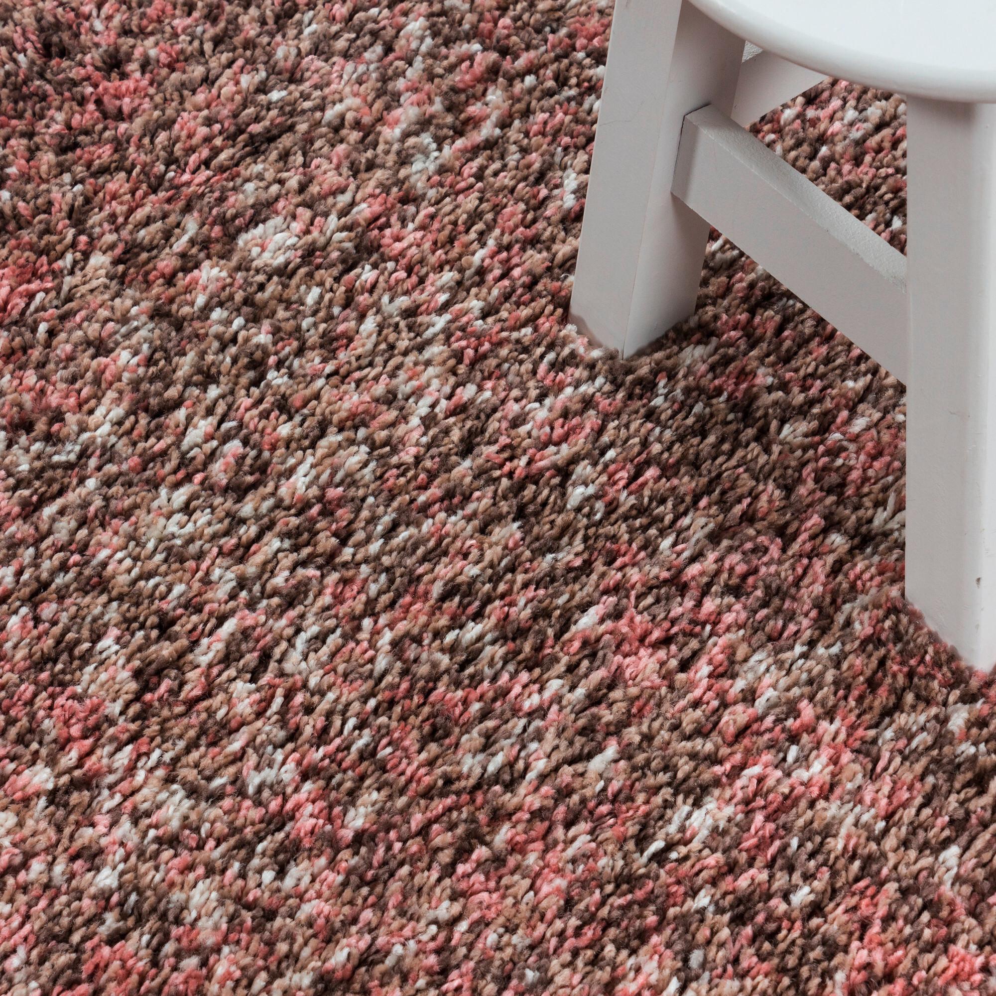 Hochflorteppich Enjoy - Rosa, KONVENTIONELL, Textil (160/160cm) - Novel