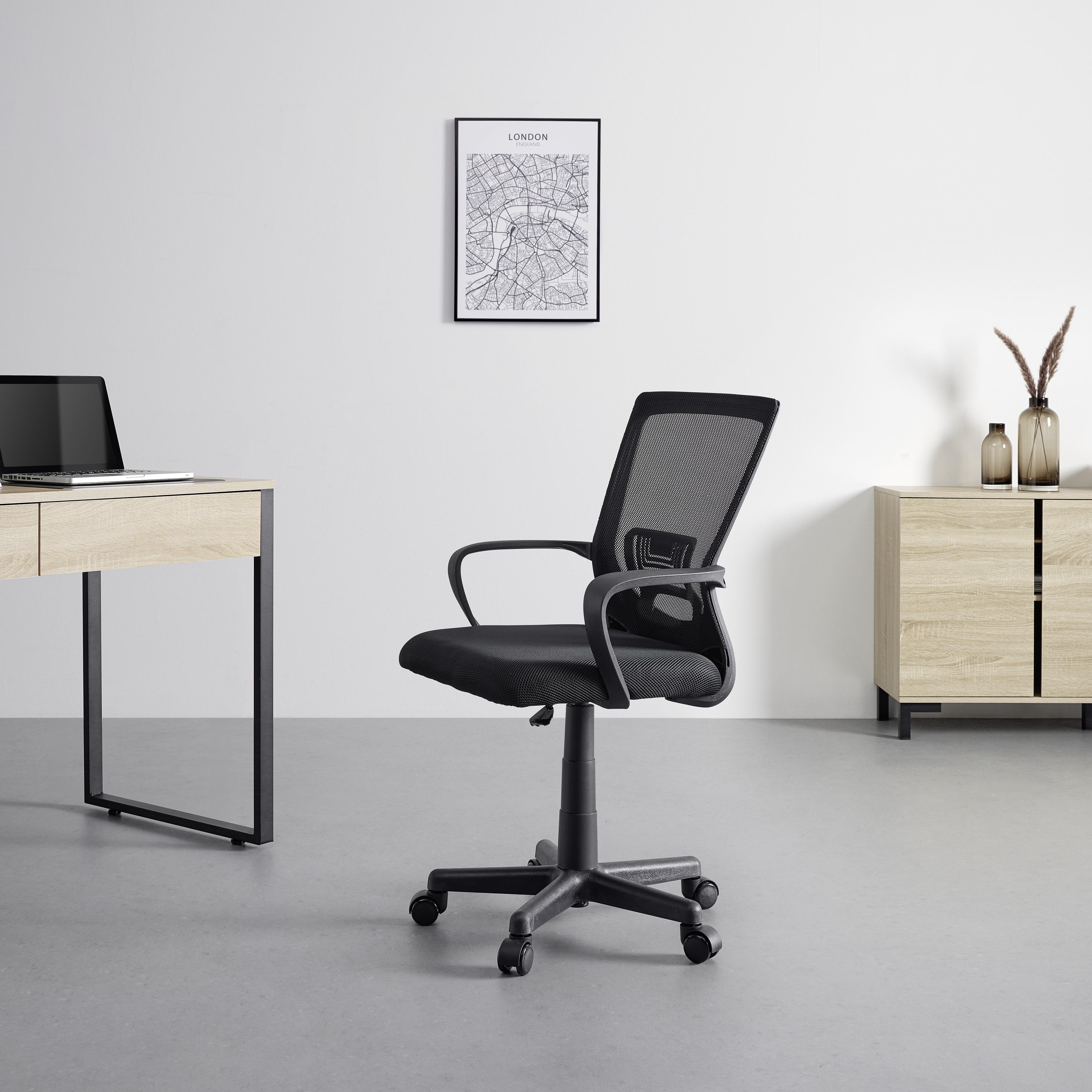 Otoční Židle Endres Černá - černá, Moderní, textil/plast (60/87/57cm) - Bessagi Home