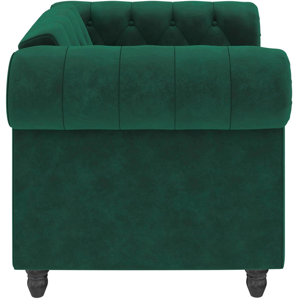 Sessel Firenze Dunkelgrün, Relaxfunktion - Dunkelgrün/Schwarz, Basics, Textil (111/83/87cm) - Livetastic