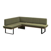 Eckbank Tristan Webstoff grün, S:175x245cm - Schwarz/Grün, MODERN, Holz/Textil (175/245cm) - James Wood