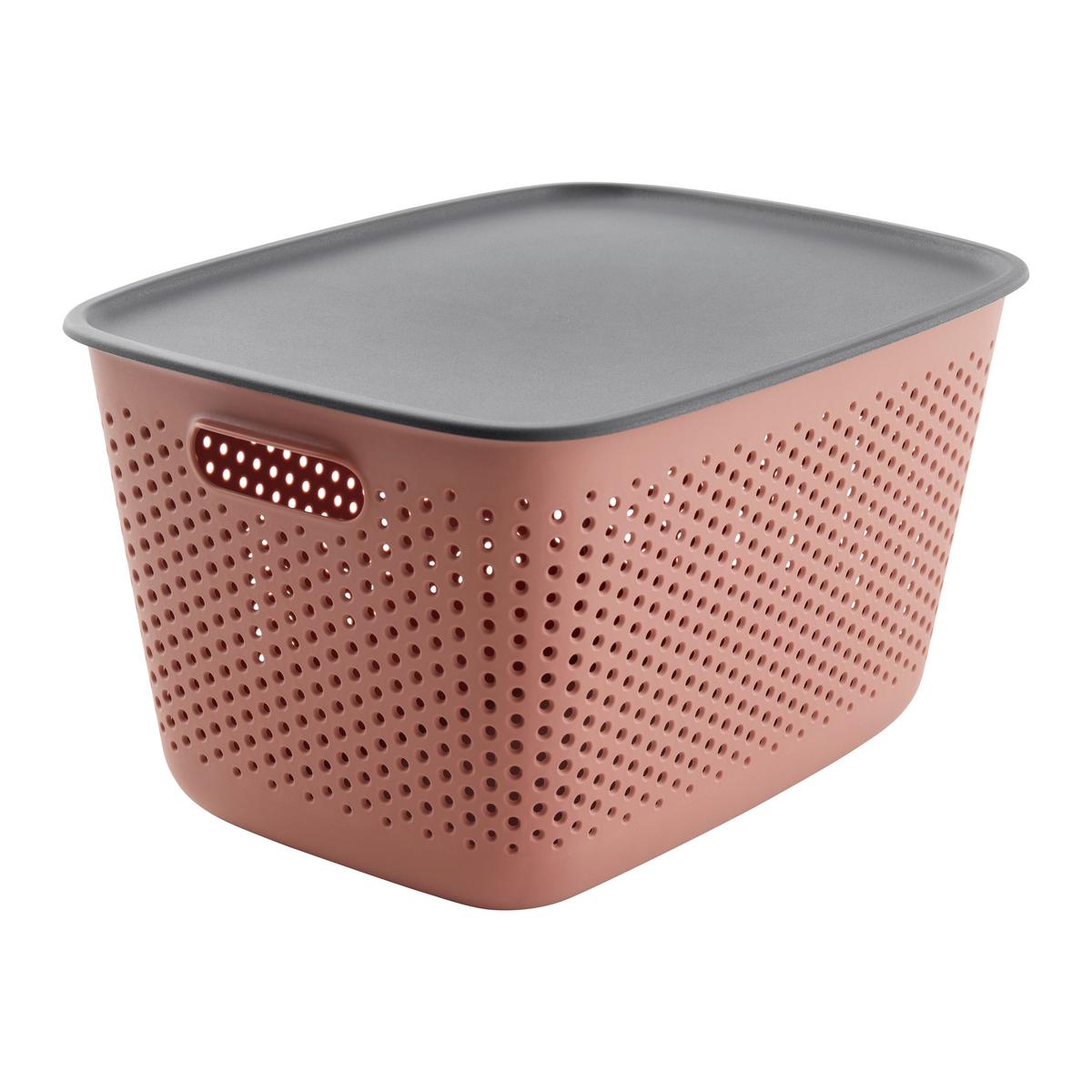 Košík na drobnosti MAJA - CA. 17L - tmavě červená, Moderní, plast (39/29/22cm) - Mömax