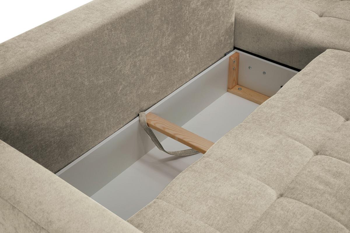 Ecksofa Asti Creme S: 232x141 cm - Creme, Design, Textil (232/141cm) - MID.YOU