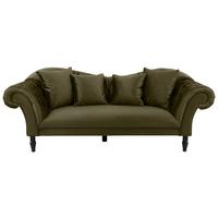 3-Sitzer-Sofa Cupido - Schwarz/Olivgrün, Design, Textil (242/91/104cm) - MID.YOU