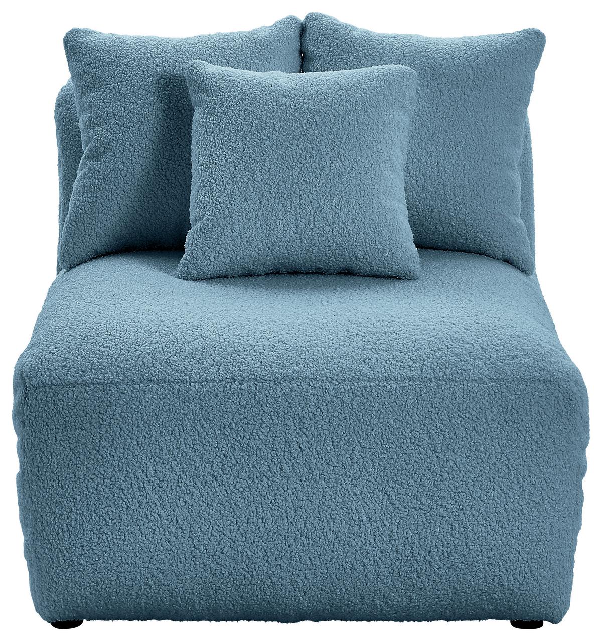 Modul Sofa Bloom B: 85 Cm Blau - Blau, Trend, Textil (85/70/122cm) - Livetastic